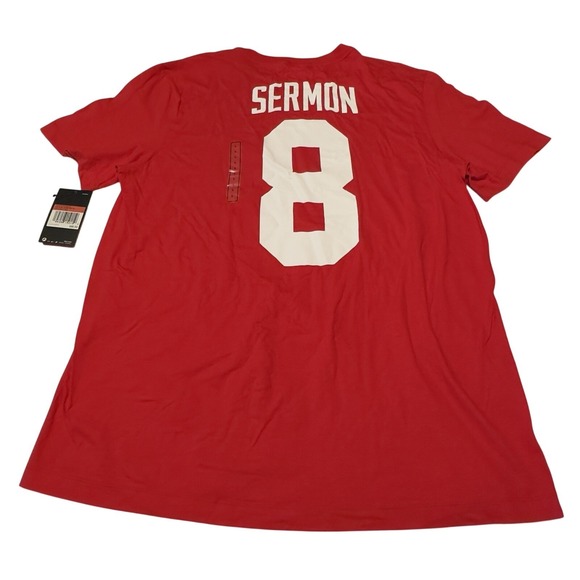 Nike Tee Ohio State Buckeyes Red Shersey Sermon Short Sleeve Mens Small NWT - Picture 1 of 5